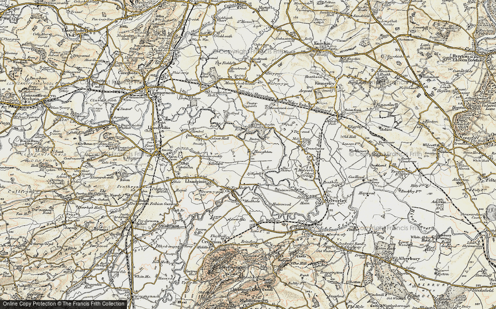 Old Map of Haughton, 1902 in 1902