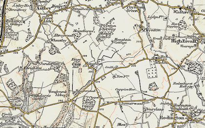 Old map of Haughton in 1902