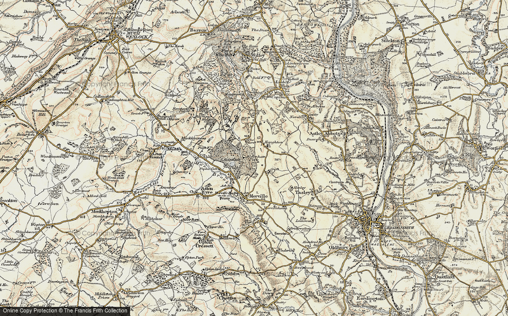 Old Map of Historic Map covering Aldenham Park in 1902