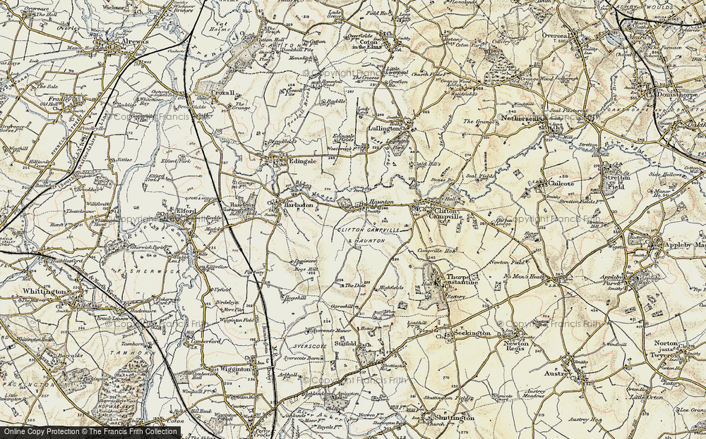 Old Map of Haunton, 1902 in 1902