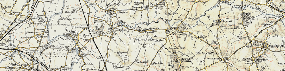 Old map of Haunton in 1902