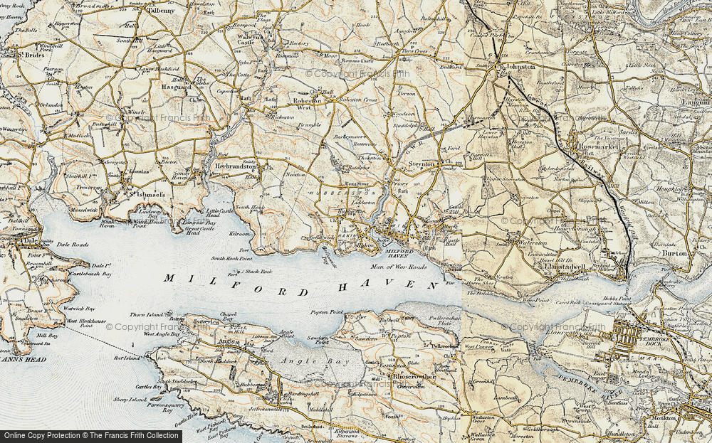 Old Map of Havens Head, 1901-1912 in 1901-1912
