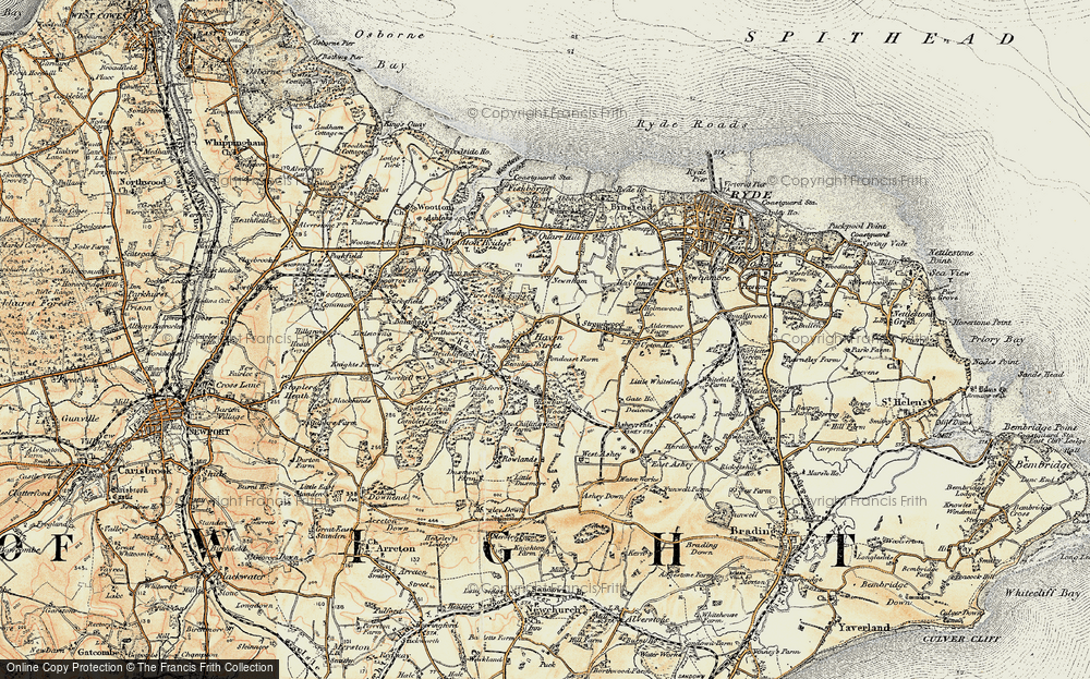 Old Map of Historic Map covering Blackbridge Brook in 1899