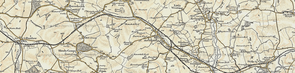 Old map of Haverhill in 1898-1901
