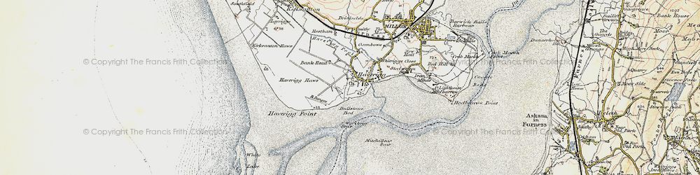 Old map of Bullstone Bed in 1903-1904