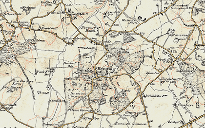Old map of Havering-atte-Bower in 1898
