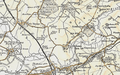 Old map of Haversham in 1898-1901