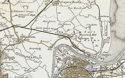Old map of Haverton Hill in 1903-1904
