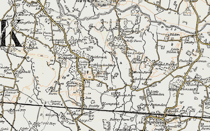 Old map of Haviker Street in 1897-1898
