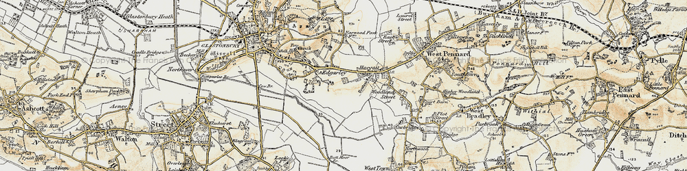 Old map of Havyatt in 1899