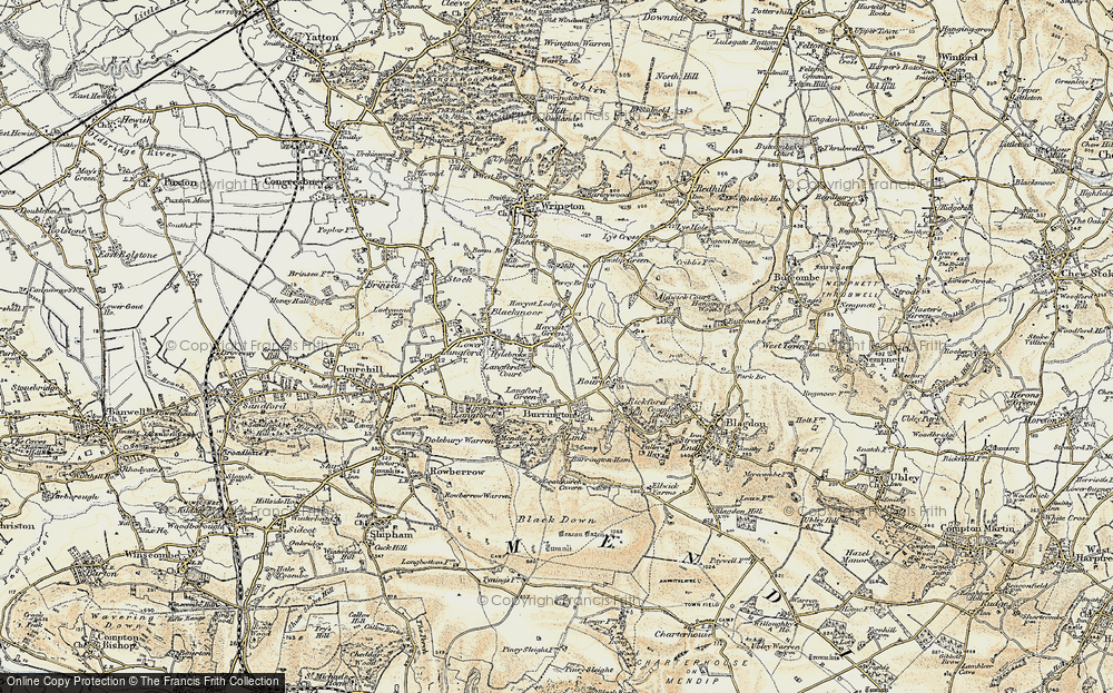 Old Map of Havyatt Green, 1899-1900 in 1899-1900