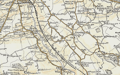 Old map of Hawbush Green in 1898-1899