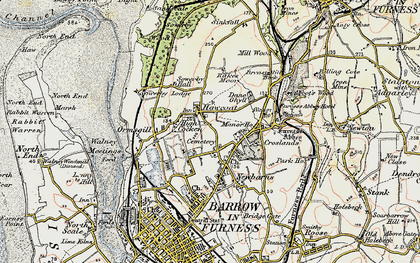 Old map of Hawcoat in 1903-1904