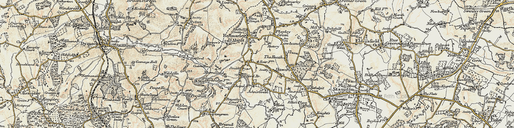 Old map of Hawcross in 1899-1900