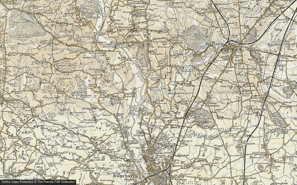 Old Map of Hawford, 1899-1902 in 1899-1902