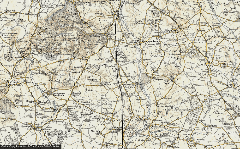 Old Map of Hawgreen, 1902 in 1902