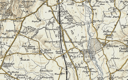 Old map of Hawgreen in 1902