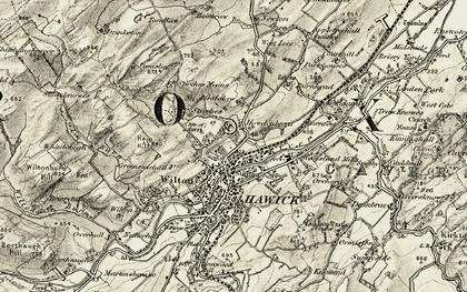 Old map of Hawick in 1901-1904