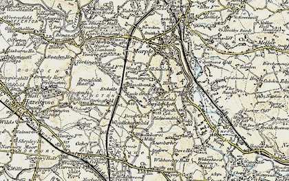 Old map of Hawk Green in 1903