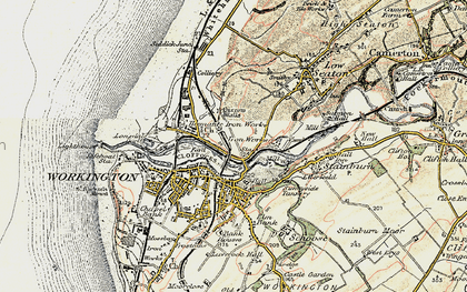 Old map of Hawk Hill in 1901-1904