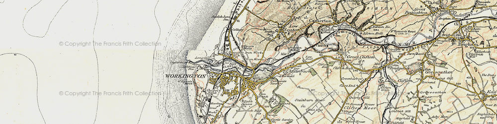 Old map of Hawk Hill in 1901-1904