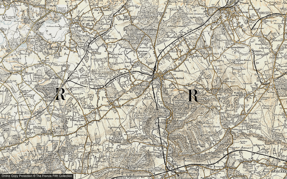 Old Map of Hawk's Hill, 1897-1909 in 1897-1909