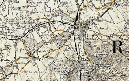 Old map of Hawk's Hill in 1897-1909