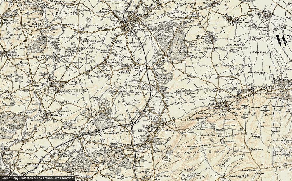 Old Map of Hawkeridge, 1898-1899 in 1898-1899
