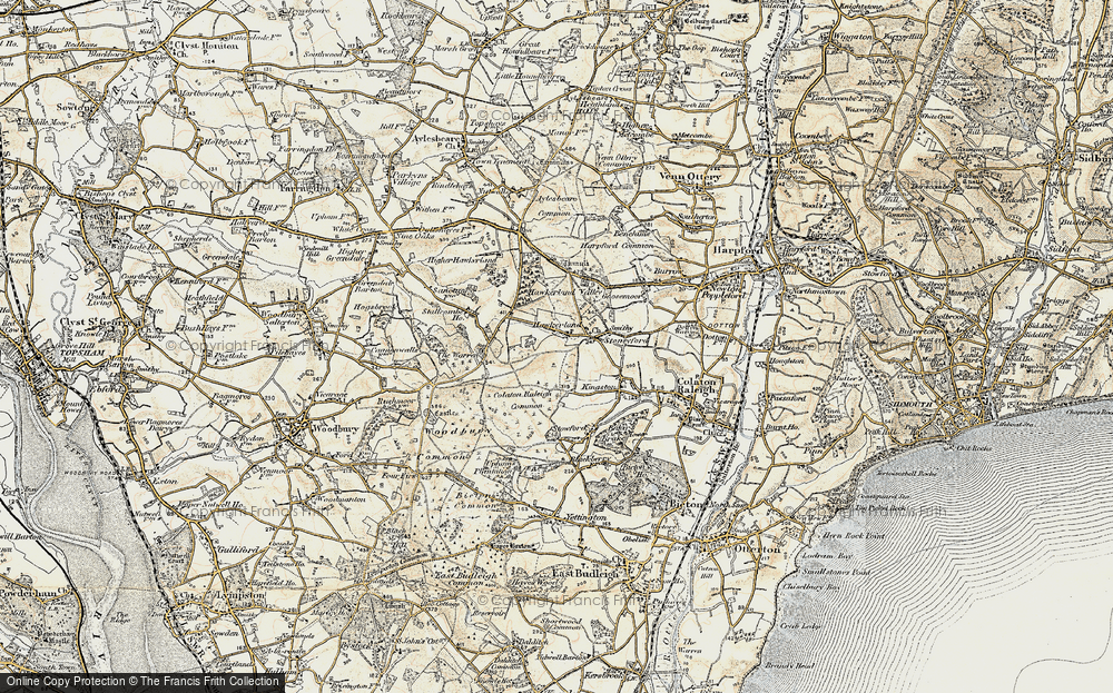 Old Map of Hawkerland, 1899 in 1899