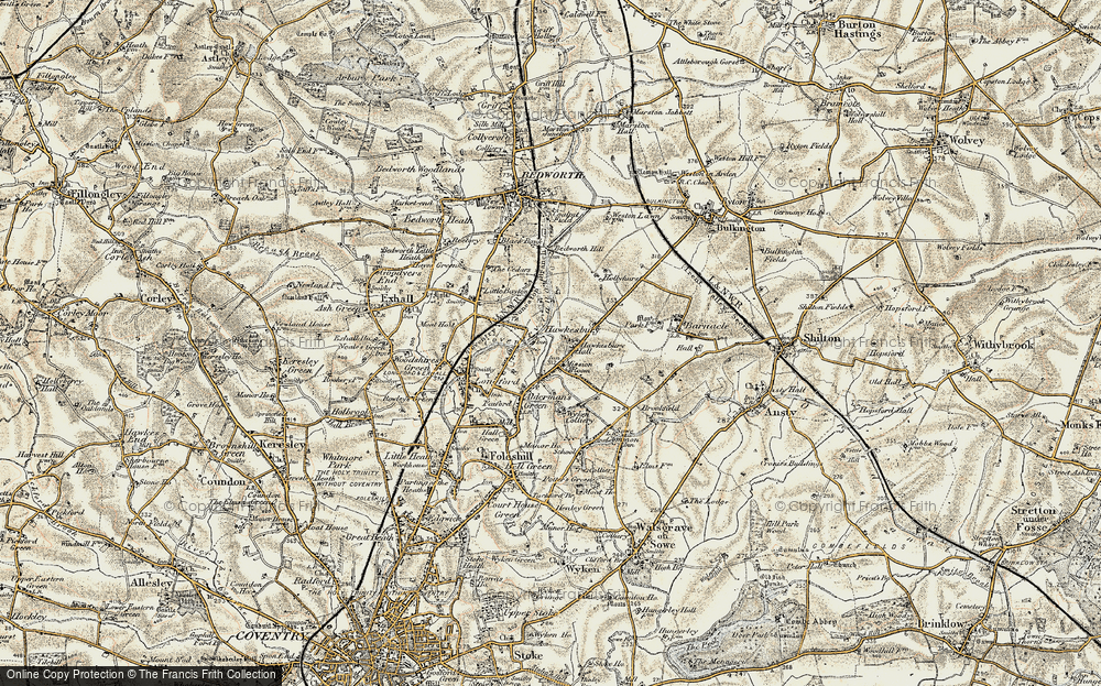 Old Map of Hawkesbury, 1901-1902 in 1901-1902