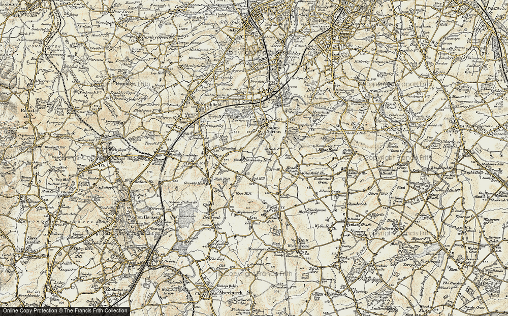 Old Map of Hawkesley, 1901-1902 in 1901-1902
