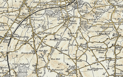 Old map of Hawkesley in 1901-1902