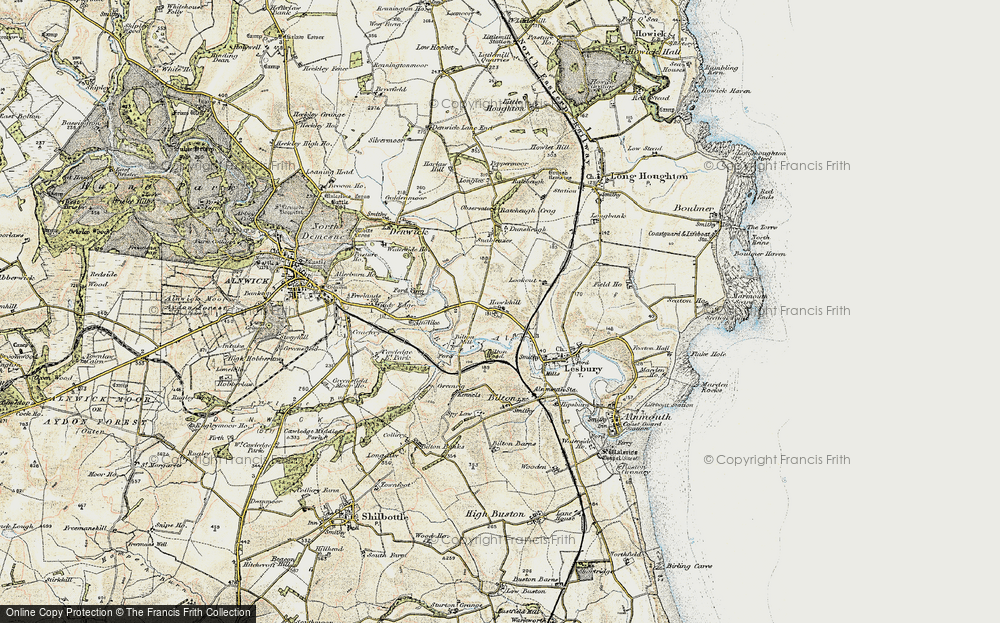Old Map of Hawkhill, 1901-1903 in 1901-1903