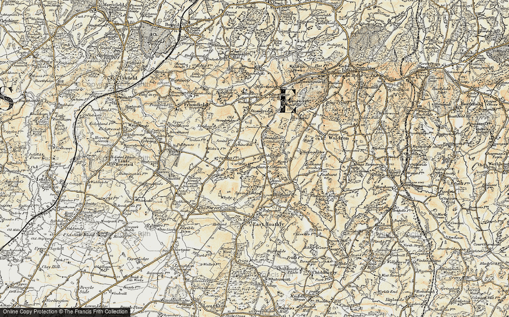 Old Map of Hawkhurst Common, 1898 in 1898