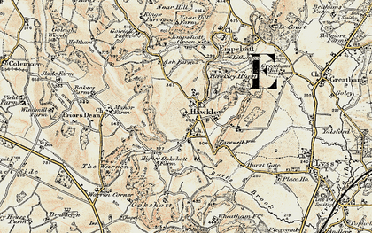Old map of Hawkley in 1897-1900