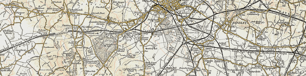Old map of Hawkley in 1903