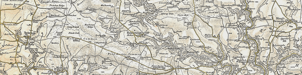 Old map of Ashwick in 1900
