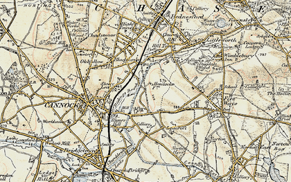 Old map of Hawks Green in 1902