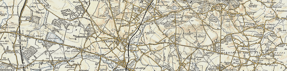 Old map of Hawks Green in 1902