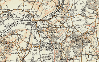 Old map of Hawks Hill in 1897-1898