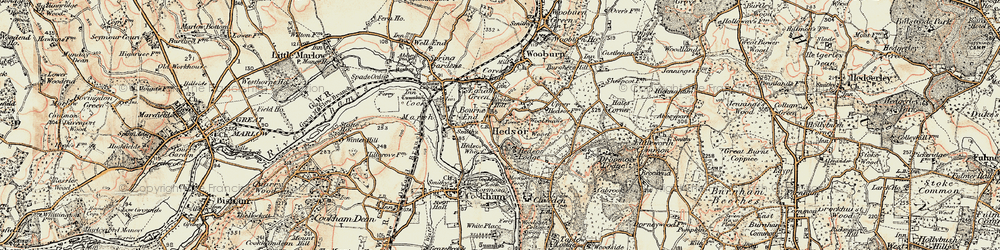 Old map of Hawks Hill in 1897-1898