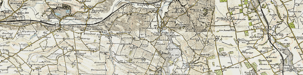 Old map of Hawksdale in 1901-1904