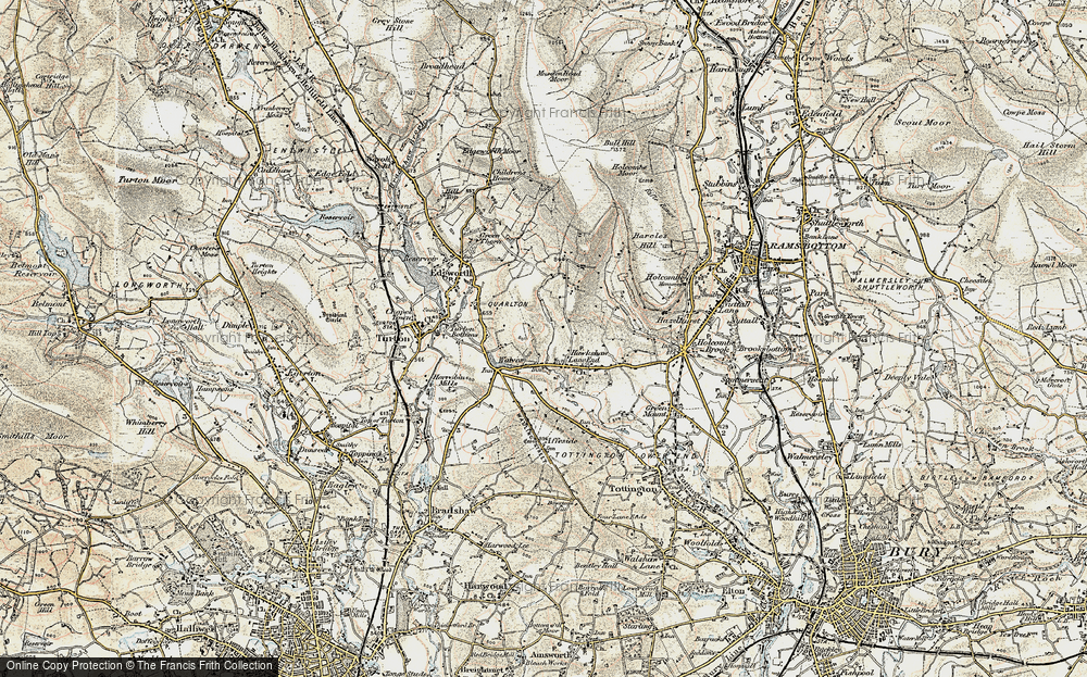 Old Map of Hawkshaw, 1903 in 1903