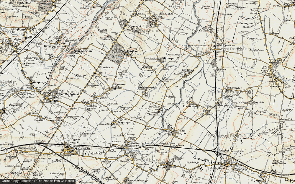 Old Map of Hawksworth, 1902-1903 in 1902-1903