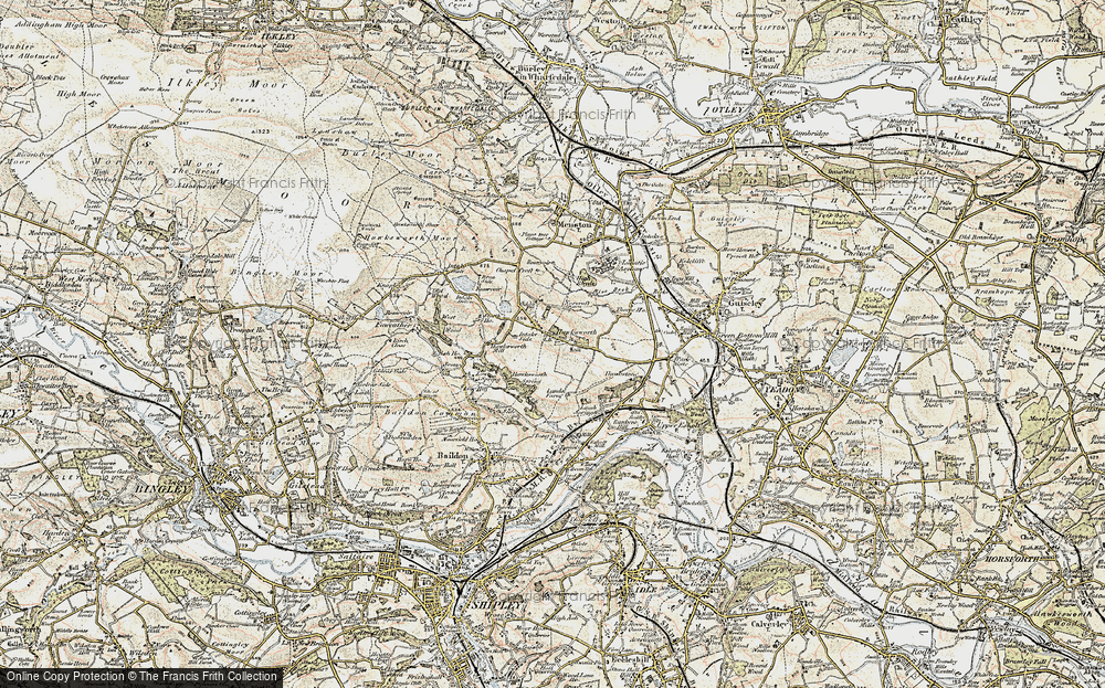 Old Map of Hawksworth, 1903-1904 in 1903-1904