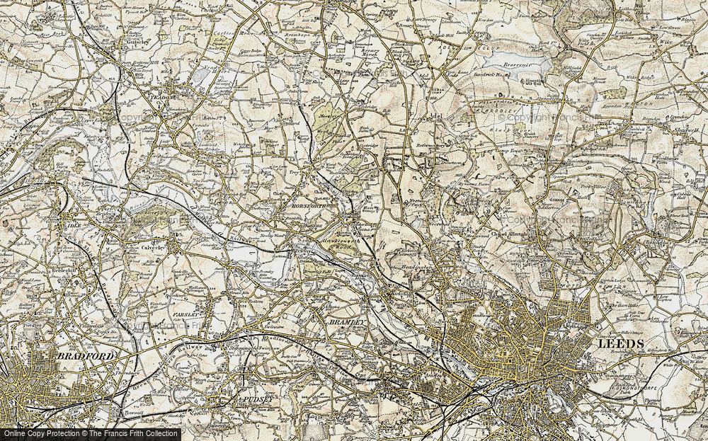 Old Map of Hawksworth, 1903-1904 in 1903-1904