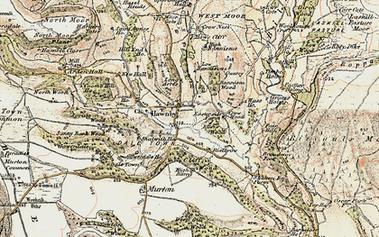 Old map of Banniscue Wood in 1903-1904