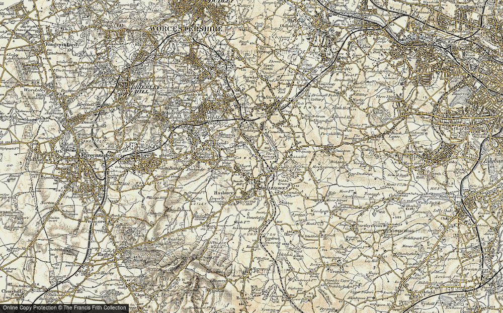 Old Map of Hawne, 1901-1902 in 1901-1902