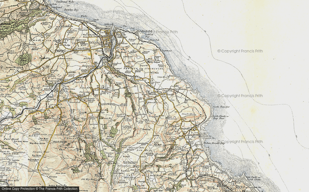 Old Map of Historic Map covering Normanby in 1903-1904