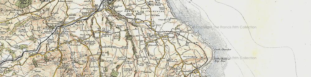 Old map of Hawsker in 1903-1904